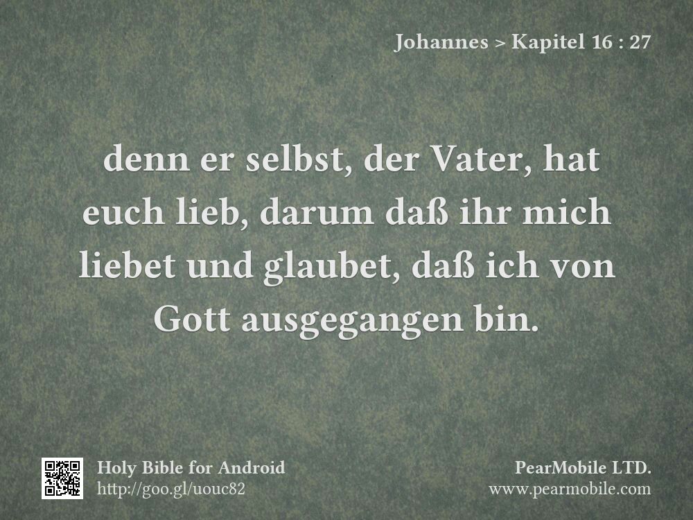 Johannes, Kapitel 16:27
